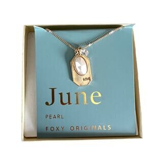 Foxy Originals June Birthstone Necklace 14k plated NWT